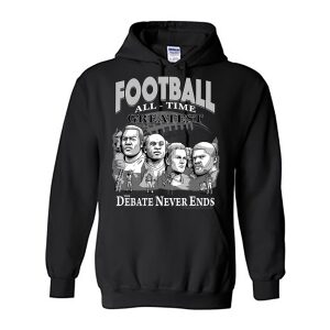 Mount Rushmore – Football All-Time Greatest (Black Heavy Duty Hoodie)