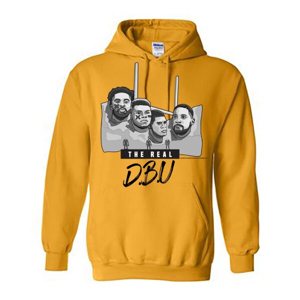 Mount Rushmore – LSU: The Real DBU (Defensive Back University) (Gold Heavy Duty Hoodie)