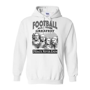-Mount Rushmore – Football All-Time Greatest (White Heavy Duty Hoodie)