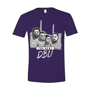 Mount Rushmore – LSU: The Real DBU (Defensive Back University) (Purple Softstyle Cotton T-shirt)