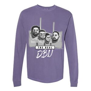Mount Rushmore – LSU: The Real DBU (Defensive Back University) (Purple Long Sleeve Shirt)