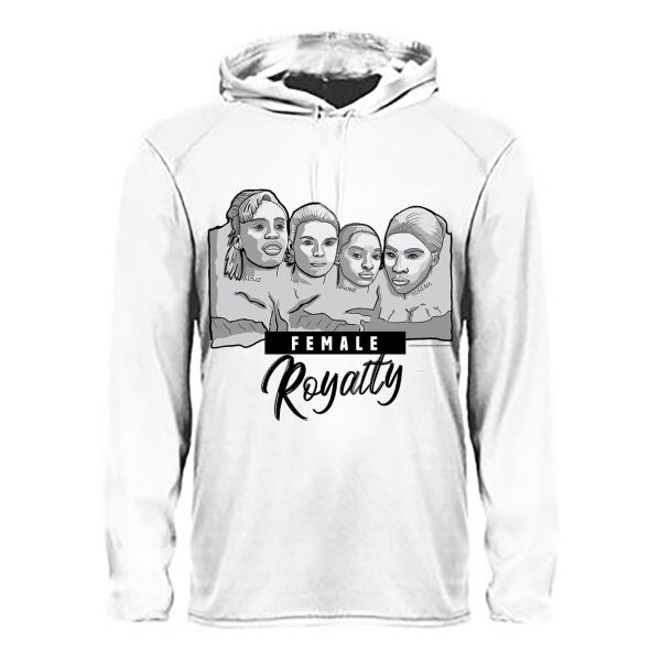 Mount Rushmore – Female Royalty (White DriFit Hoodie)