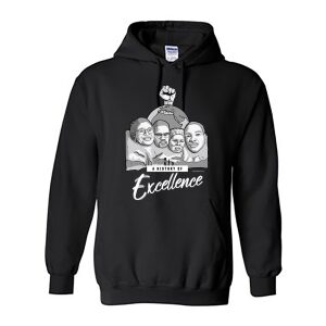 Mount Rushmore – Excellence (Black Heavy Duty Hoodie)