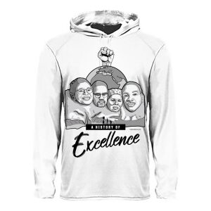 Mount Rushmore – Excellence (White DriFit Hoodie)