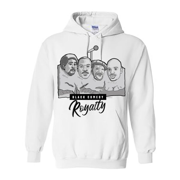 Mount Rushmore – Comedy (White Heavy Duty Hoodie)