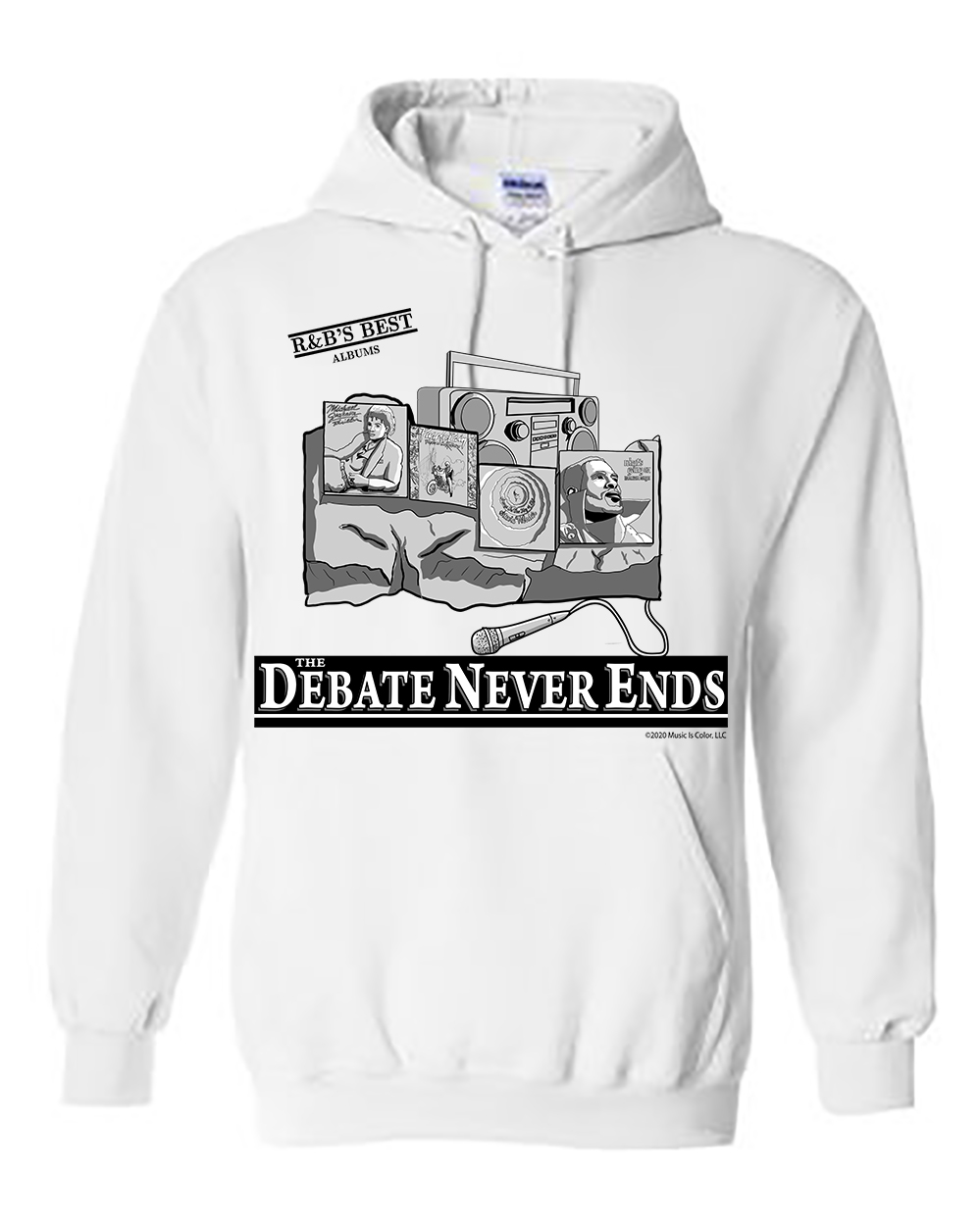 Mount Rushmore - R&B’s Best Albums (White Heavy Duty Hoodie)