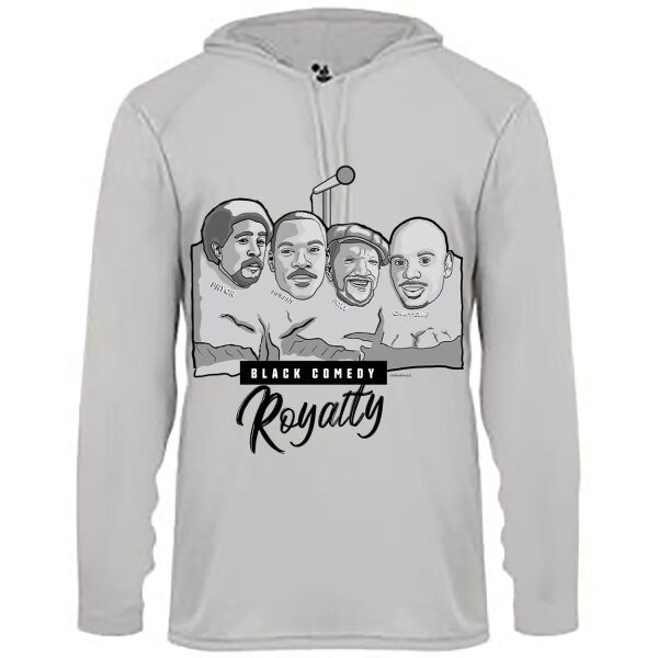 Mount Rushmore – Comedy (Silver DriFit Hoodie)