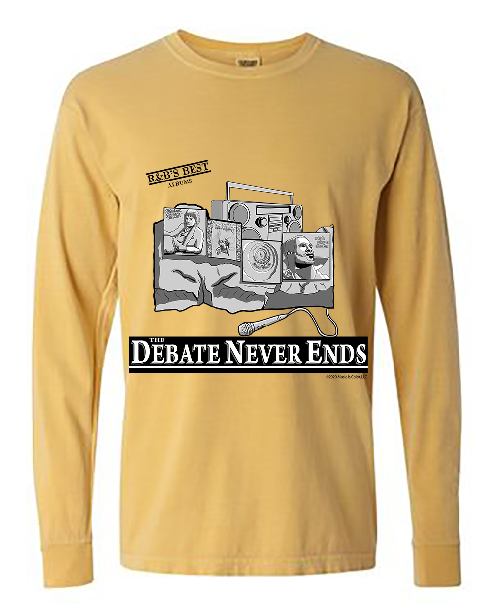 Mount Rushmore - R&B’s Best Albums (Gold Long Sleeve Shirt)